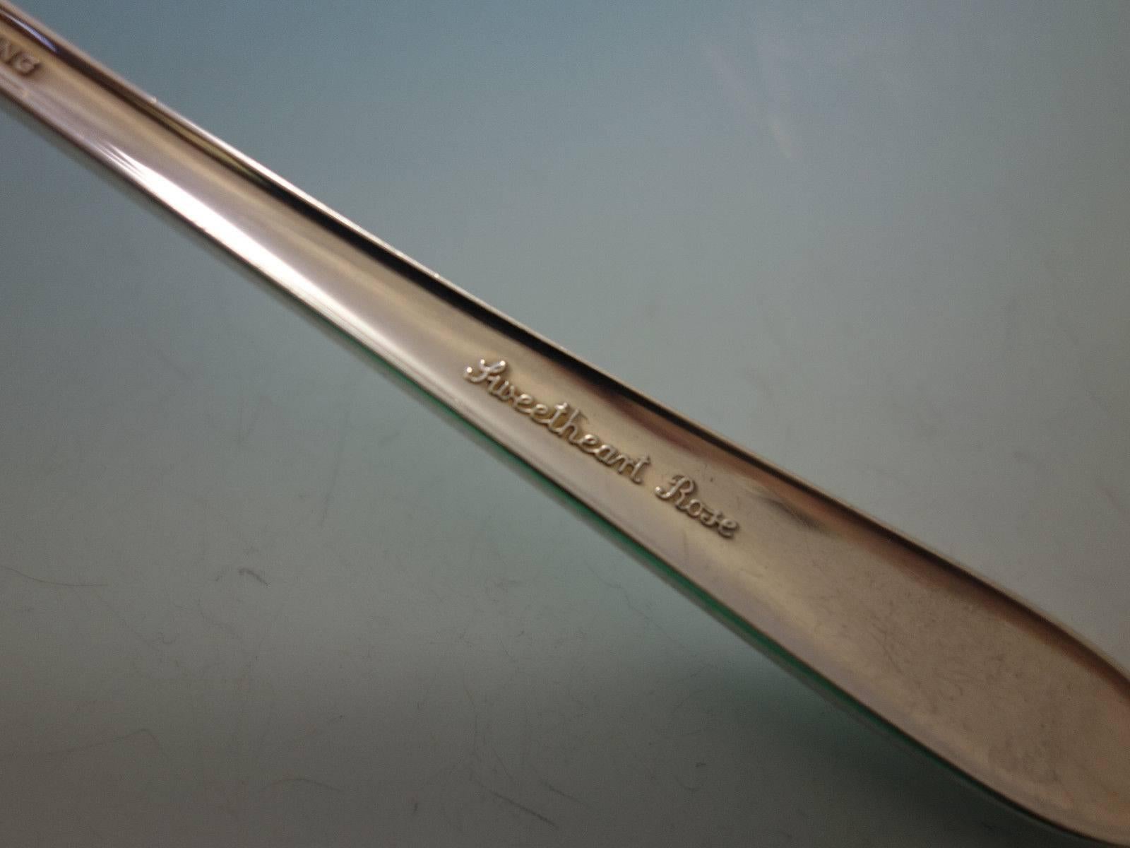 Ensemble de couverts en argent sterling pour 8 personnes 55 pièces Sweetheart Rose by Lunt en vente 5