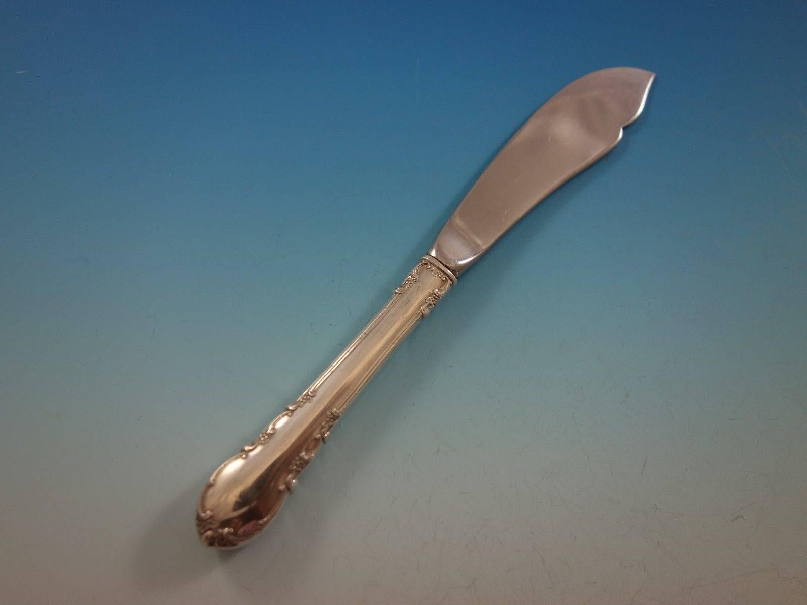 Argent sterling Service de couverts en argent sterling moderne Victorian par Lunt, 27 pièces en vente