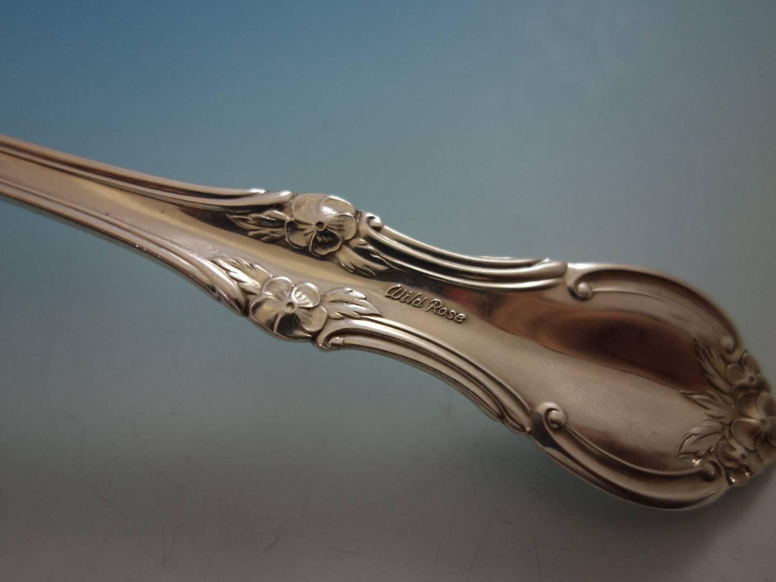 Service de couverts en argent sterling Wild Rose par International pour 6 personnes, 30 pièces en vente 2