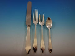 Clinton by Tiffany and Co Sterling Silver Flatware Set 12 Service 120 Pcs Dinner