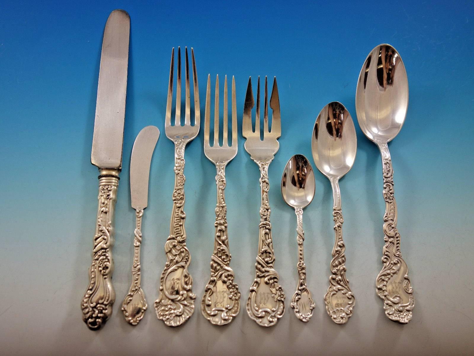 Marie Antoinette by Gorham Sterling Silver Flatware Set 12 Service 114 Pc Dinner In Excellent Condition In Big Bend, WI