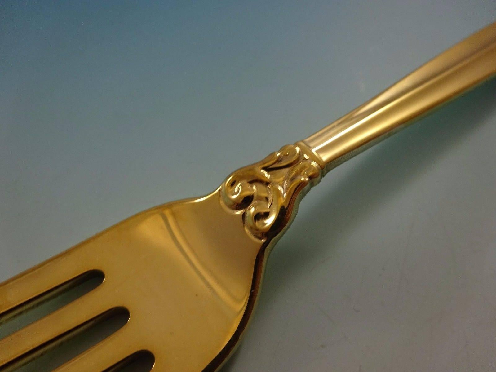 20th Century Royal Danish Gold by International Sterling Silver Flatware Set Service Vermeil For Sale