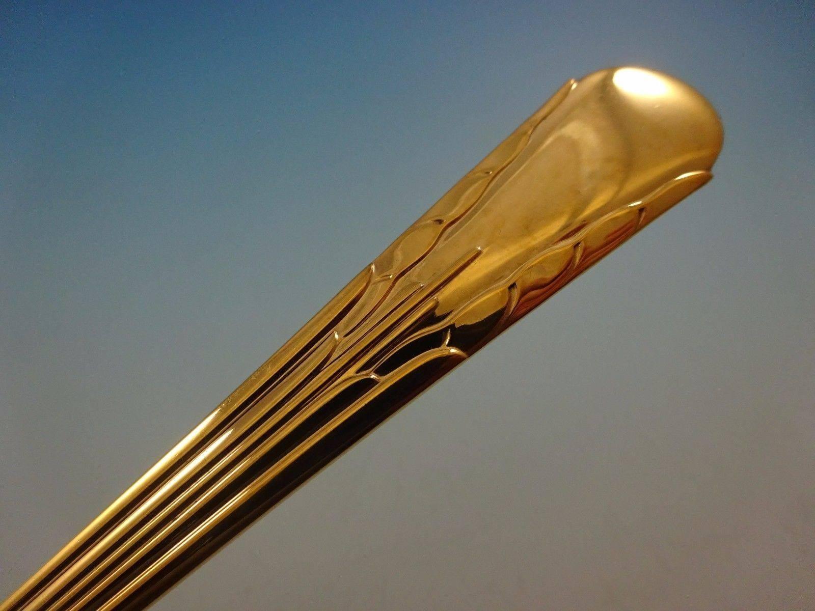 20th Century Orchid Gold by International Sterling Silver Flatware Set For 6 Service Vermeil For Sale