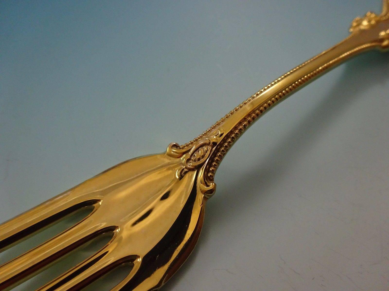 20th Century Old Colonial Gold by Towle Sterling Silver Flatware Set For 8 Service Vermeil For Sale