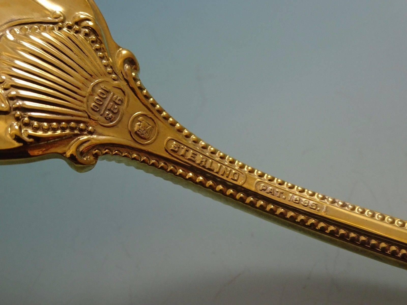 Old Colonial Gold by Towle Sterling Silver Flatware Set For 8 Service Vermeil For Sale 1