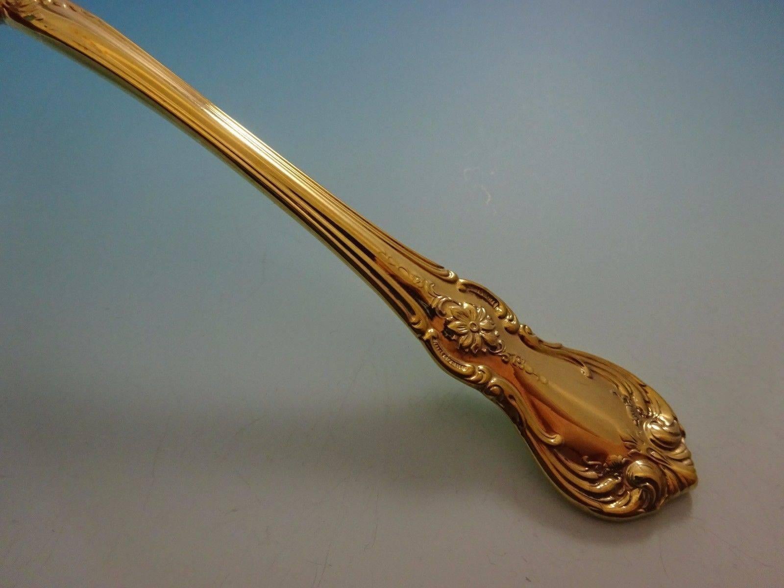 Old Master Gold by Towle Sterling Silver Flatware, Set For 12 Service Vermeil In Excellent Condition For Sale In Big Bend, WI
