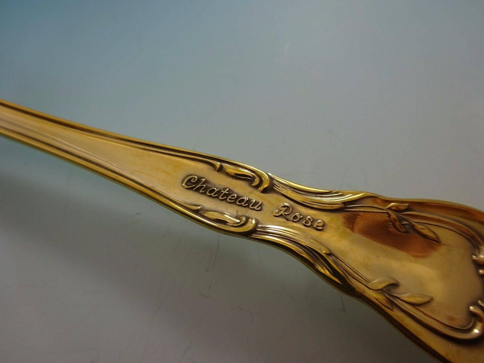 Chateau Rose Gold by Alvin Juego de cubiertos de plata de ley 6 Vermeil 24 piezas en venta 1