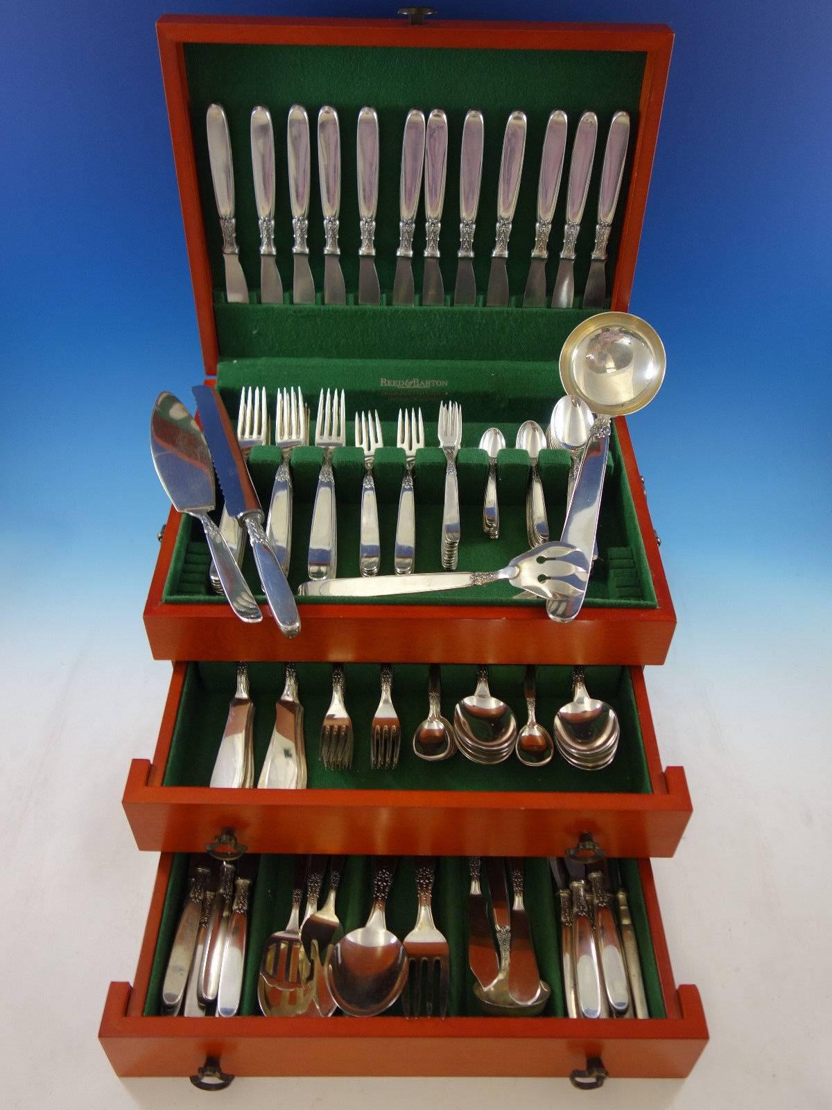 Anacapri by Clementi Buccellati Italy 800 Silver Flatware Set 165 Pcs Dinner In Excellent Condition For Sale In Big Bend, WI