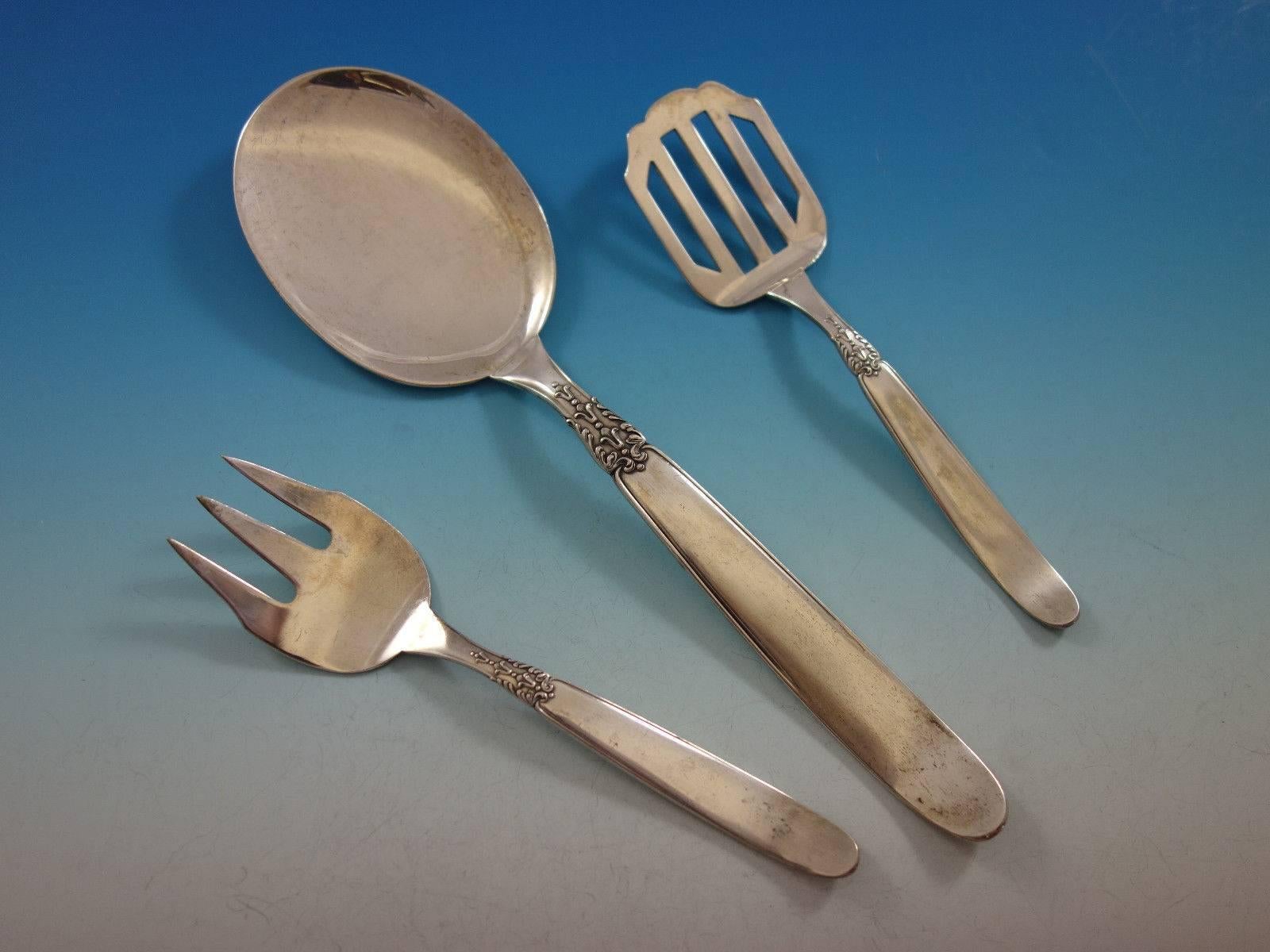 20th Century Anacapri by Clementi Buccellati Italy 800 Silver Flatware Set 165 Pcs Dinner For Sale