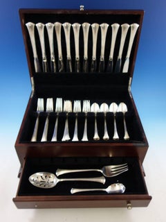 Newport Scroll by Gorham Sterling Silver Flatware Set for 12 Service 51 pieces