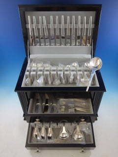 Caravel by Georg Jensen Sterling Silver Flatware Set Service 107 Pieces Modern