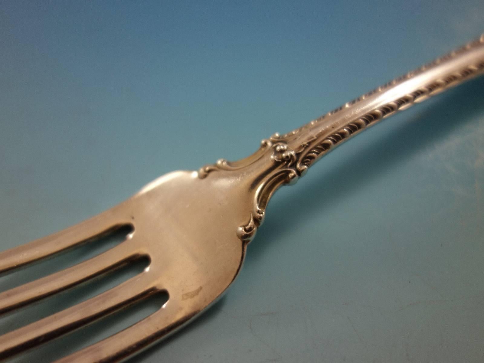 English Gadroon by Gorham Sterling Silver Flatware Set for 6 Service 24 Pieces In Excellent Condition For Sale In Big Bend, WI