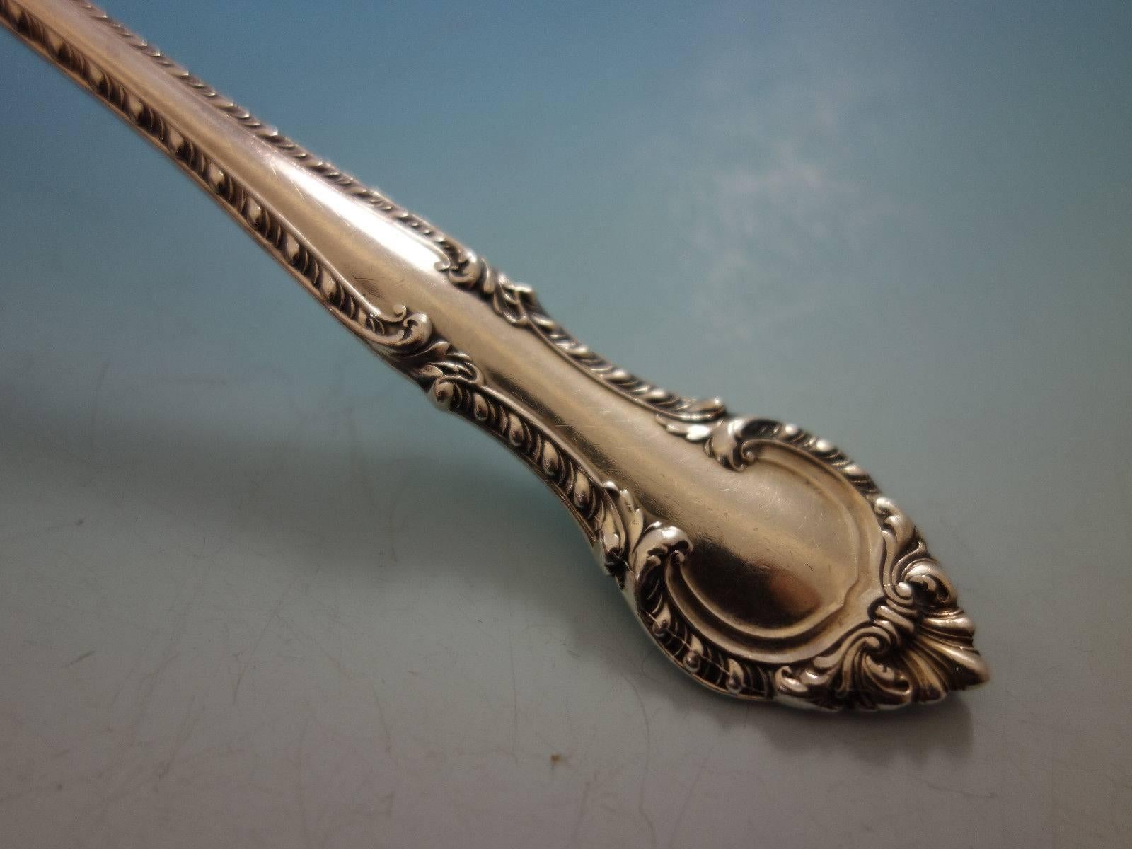 20th Century English Gadroon by Gorham Sterling Silver Flatware Set for 6 Service 24 Pieces For Sale