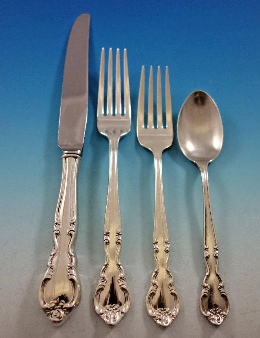 American classic by Easterling sterling silver flatware set - 24 pieces. This set includes: six knives, 8 3/4