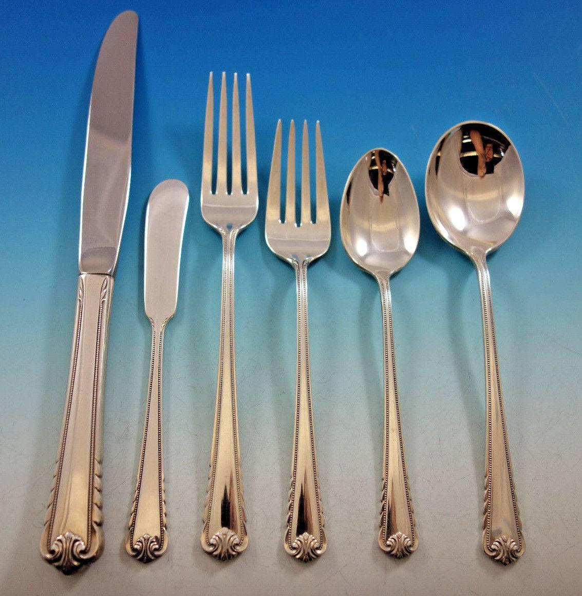 Moonbeam by International Sterling Silver Flatware Set for 8 Service 48 Pieces In Excellent Condition For Sale In Big Bend, WI