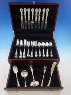 Wild Rose by International Sterling Silver Flatware Set for 8 Service 37 Pieces