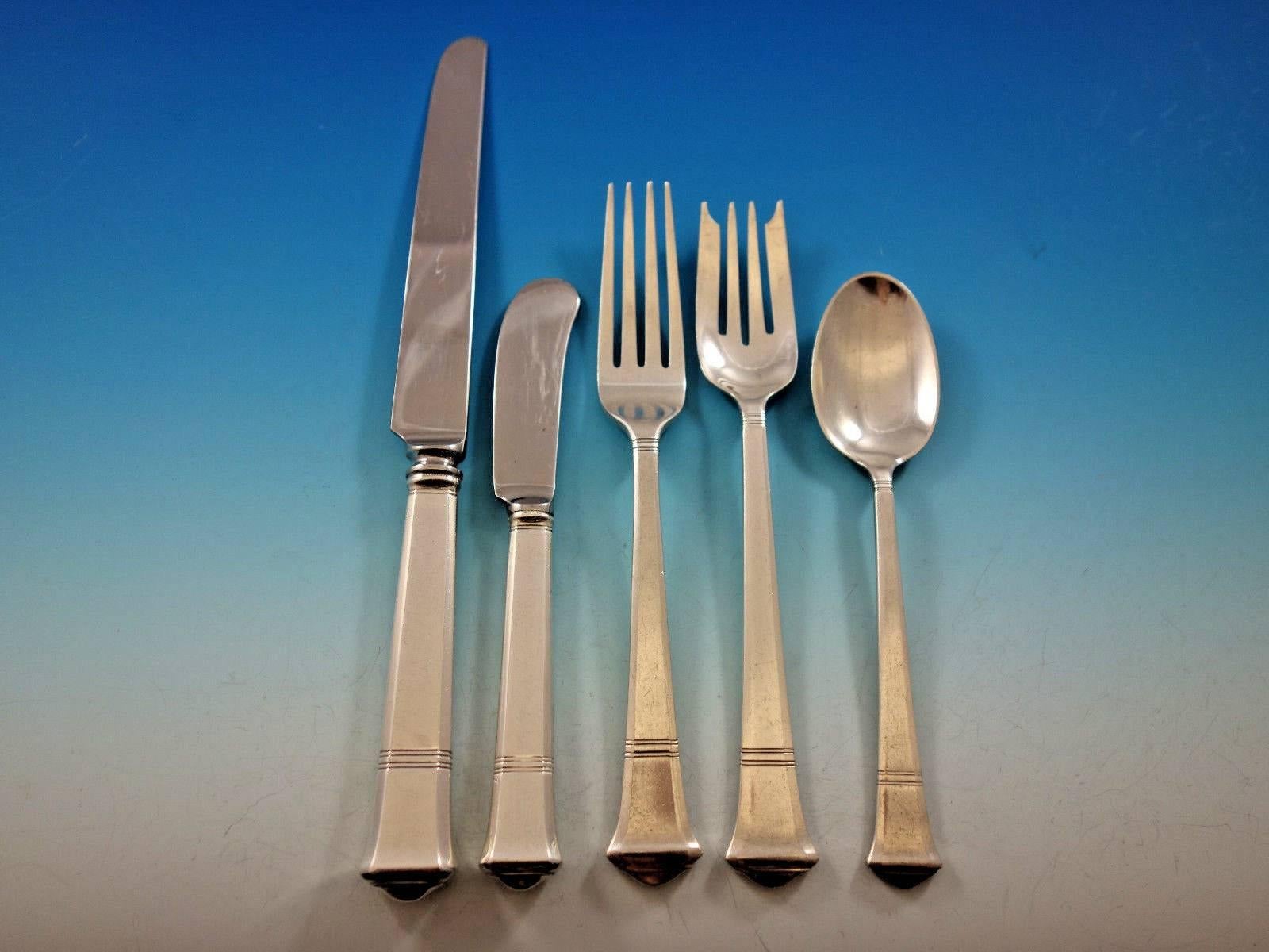 Windham by Tiffany & Co Sterling Silver Flatware Set for 8 Service 45 pieces In Excellent Condition In Big Bend, WI