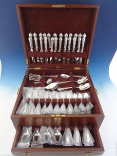 Florentine by Tiffany & Co Sterling Silver Flatware Set for 12 Service 103 Pcs