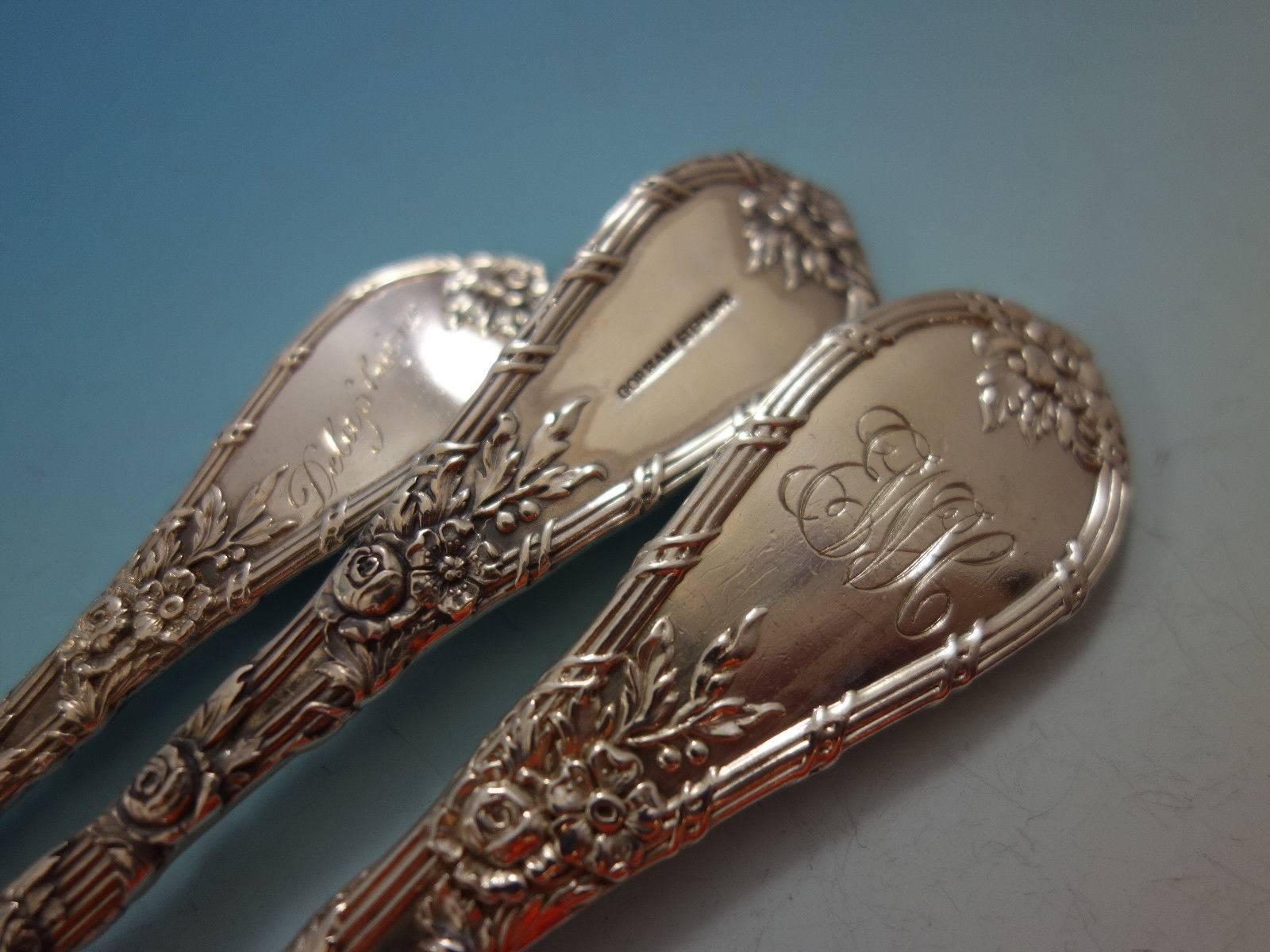 Dauphin by Durgin Gorham Sterling Silver Flatware Set 12 Dinner Service 62 Pcs 3