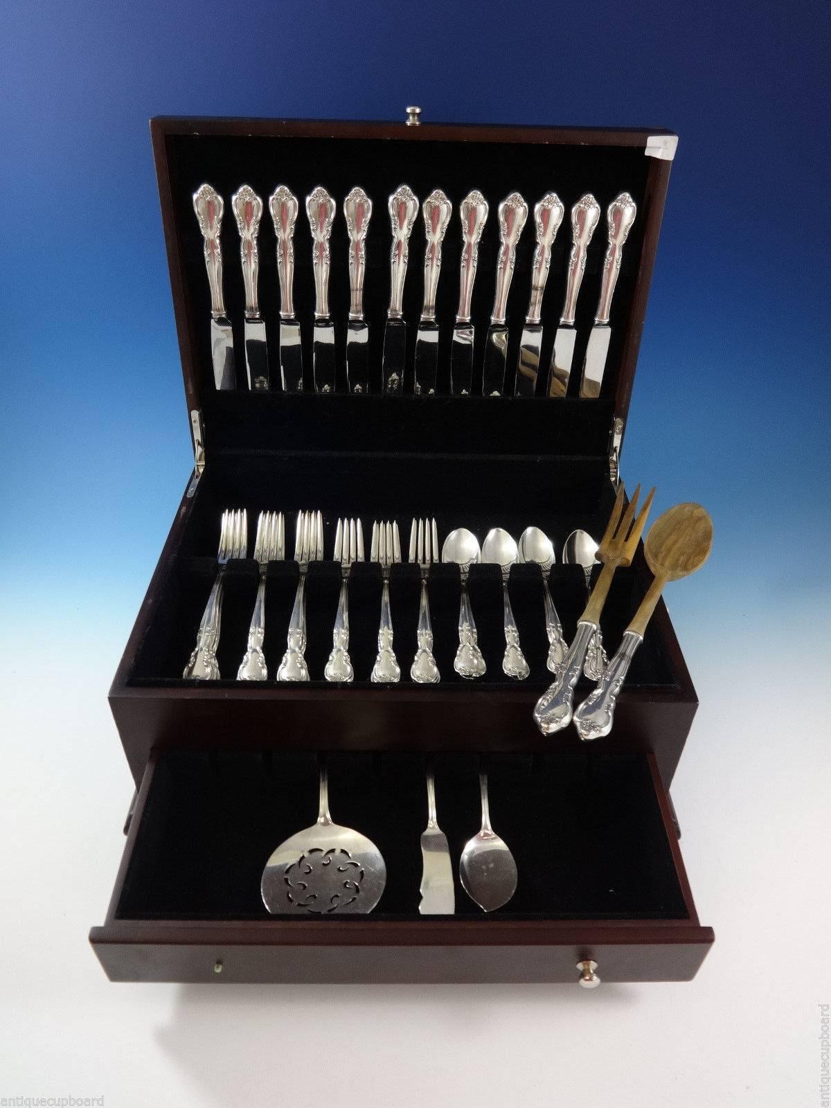 American Classic by Easterling sterling silver flatware set 53 pieces. This set includes: 

12 knives, 8 7/8