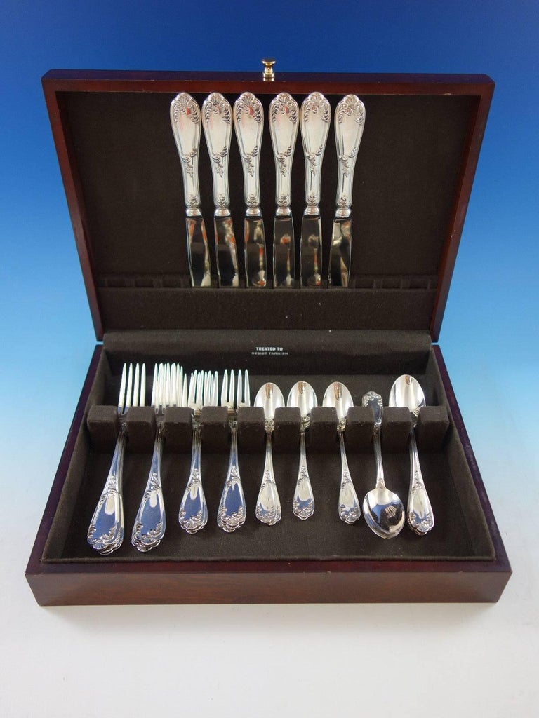 Venezia by Wallace Italy Sterling Silver Flatware Set Service 30 Pieces