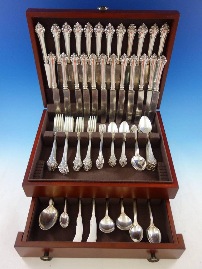 Elegante by Reed and Barton Sterling Silver Flatware Set 12 Service 138