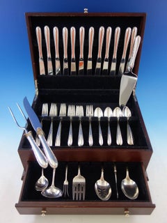 Silver Flutes by Towle Sterling Silver Flatware Set for 12 Service 58 Pieces