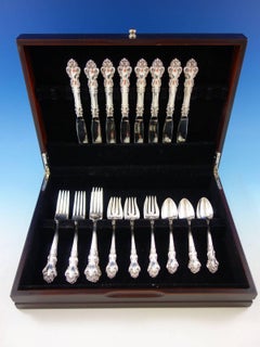 Spanish Baroque by Reed and Barton Sterling Silver Flatware Set 8 Service 32 Pcs