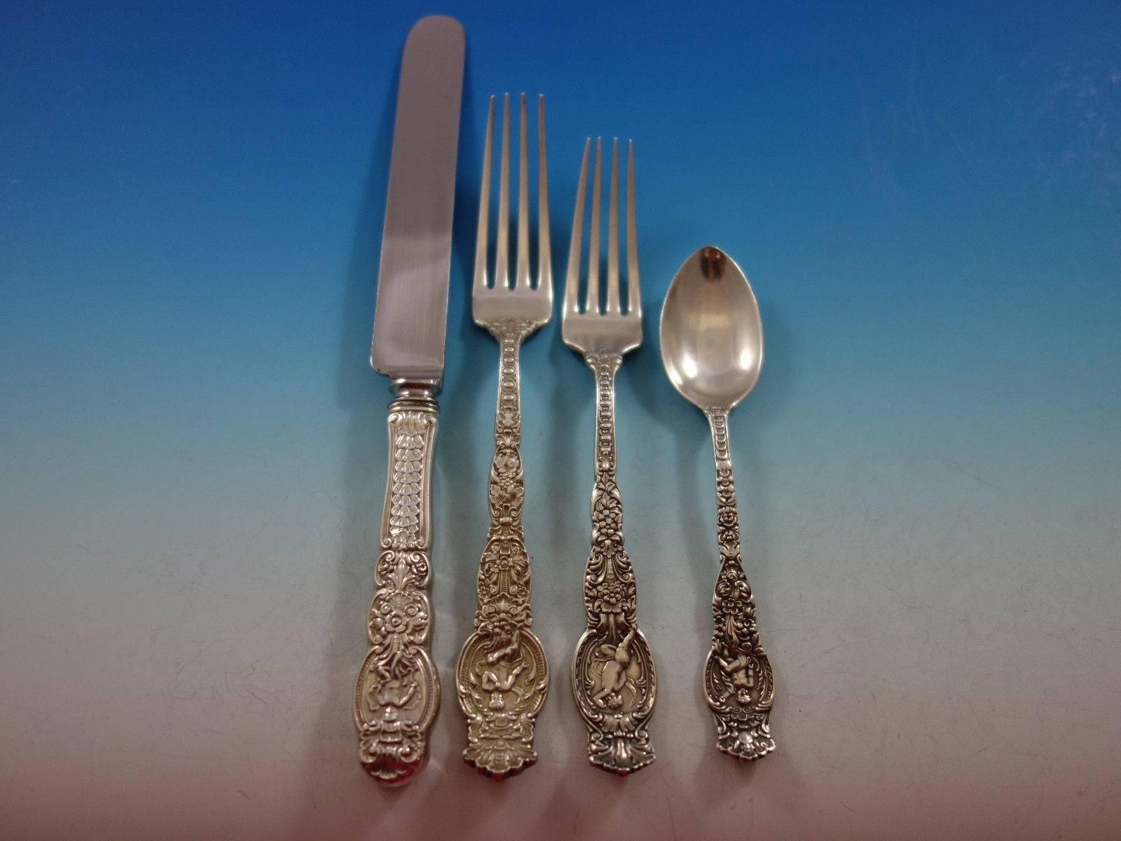 Ariel by Wendell Sterling Silver Flatware Set 8 Service 40 Pcs Figural Dinner In Excellent Condition In Big Bend, WI