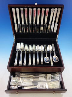 Pantheon by Tuttle Sterling Silver Flatware Set for 12 Service 64 Pcs Dinner