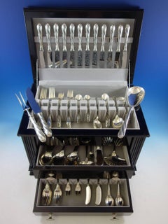 Torchon by Buccellati Sterling Silver Flatware Set for 12 Service 132 Pcs Dinner