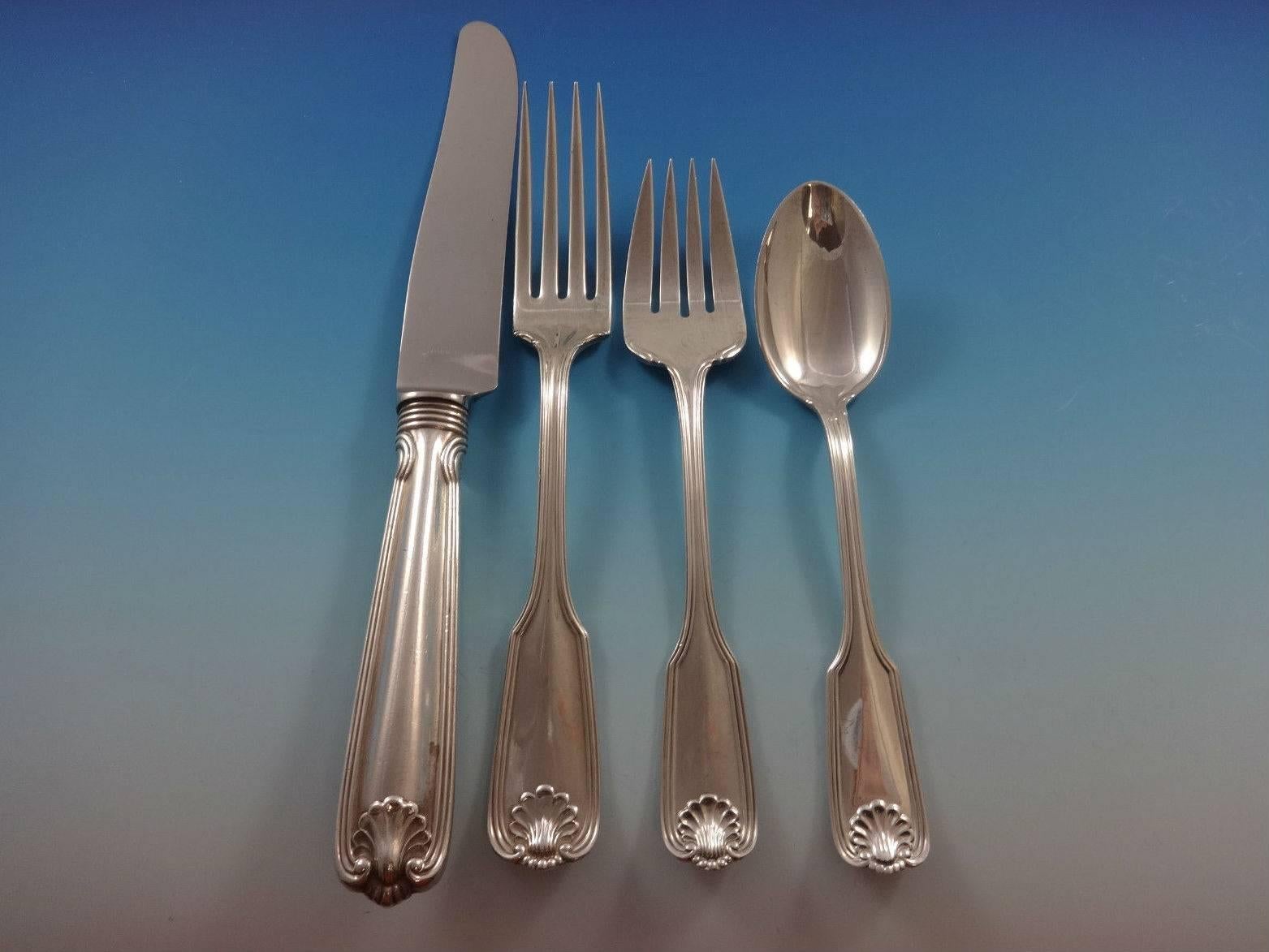 Benjamin Ben Franklin by Towle Sterling Silver Flatware Set 8 Service 43 Pieces In Excellent Condition For Sale In Big Bend, WI