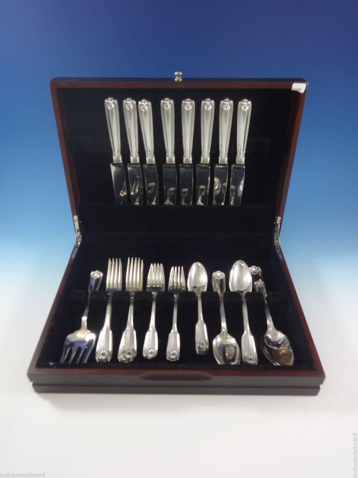 Benjamin Franklin by Towle sterling silver flatware set, 43 pieces. This set includes: 

Eight knives, 9
