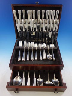 Courtship by International Sterling Silver Flatware Set 99 Pcs Dinner Monogram A
