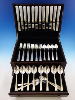 Ashmont Gold by Reed & Barton Sterling Silver Flatware Set for 12 60 Pcs Dinner