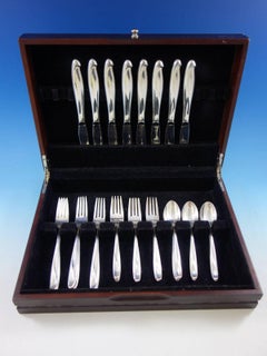 Silver Sculpture by Reed and Barton Sterling Silver Flatware Set Service 32 Pcs