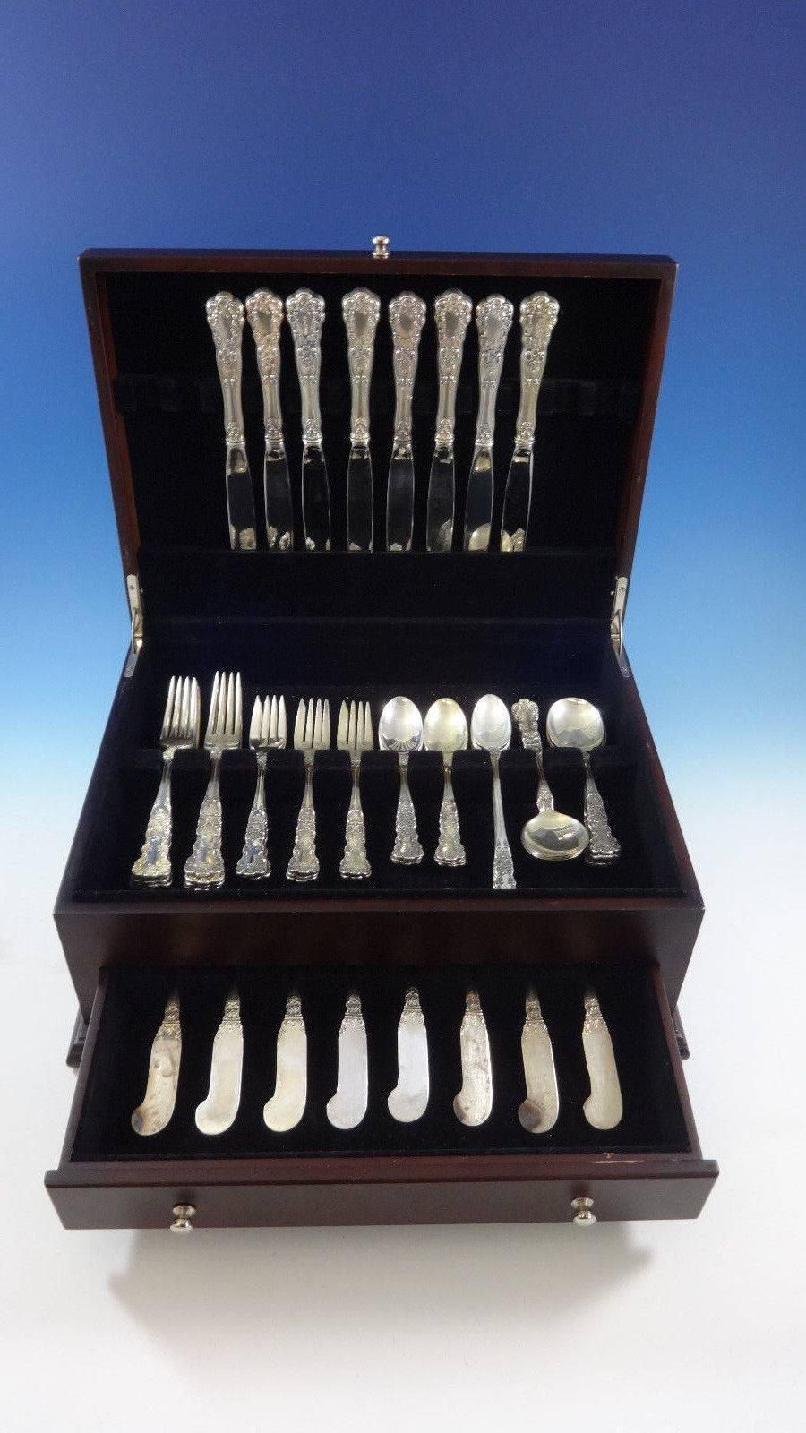Buttercup by Gorham sterling silver dinner size flatware set - 56 pieces. This set includes: 

eight dinner size knives, 9 1/2
