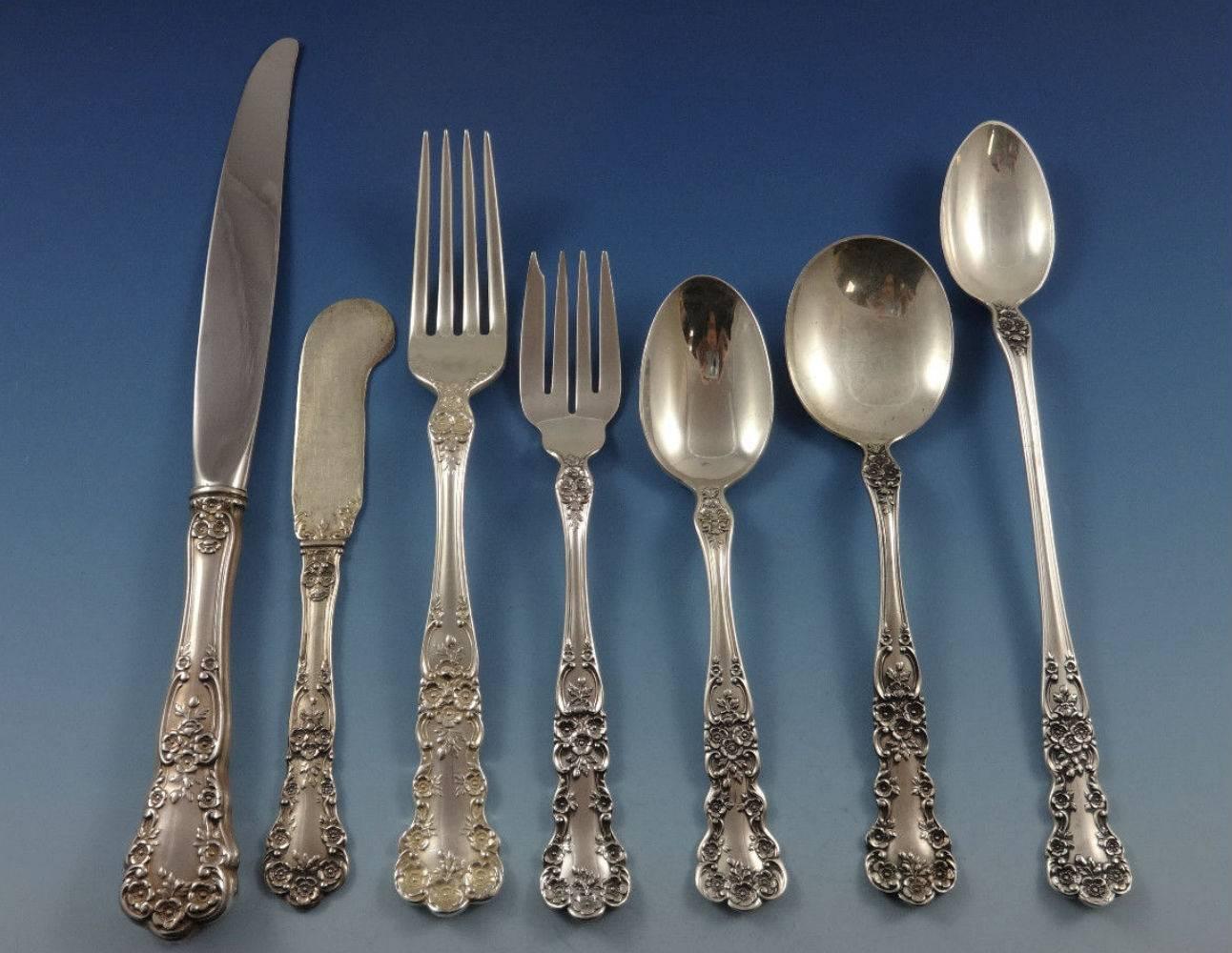 Buttercup by Gorham Sterling Silver Dinner Flatware Set For 8 Service 56 Pieces In Excellent Condition In Big Bend, WI
