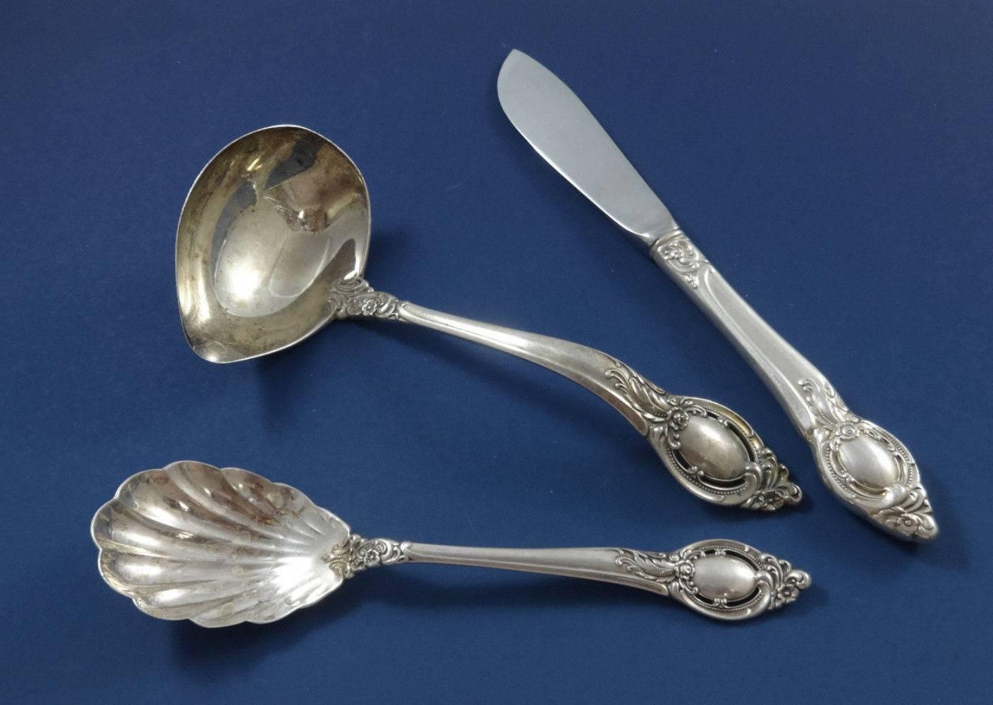 Cameo by Reed & Barton Sterling Silver Flatware Set For 8 Service 37 Pieces For Sale 4