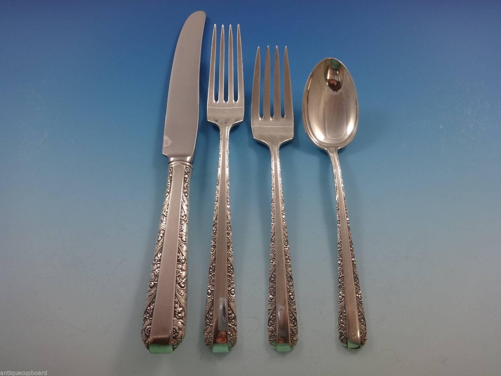 Candlelight by Towle Sterling Silver Flatware Set Service 50 Pieces In Excellent Condition For Sale In Big Bend, WI