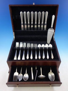 Early American Plain by Lunt Sterling Silver Flatware Set for 8 Service 40 Pcs