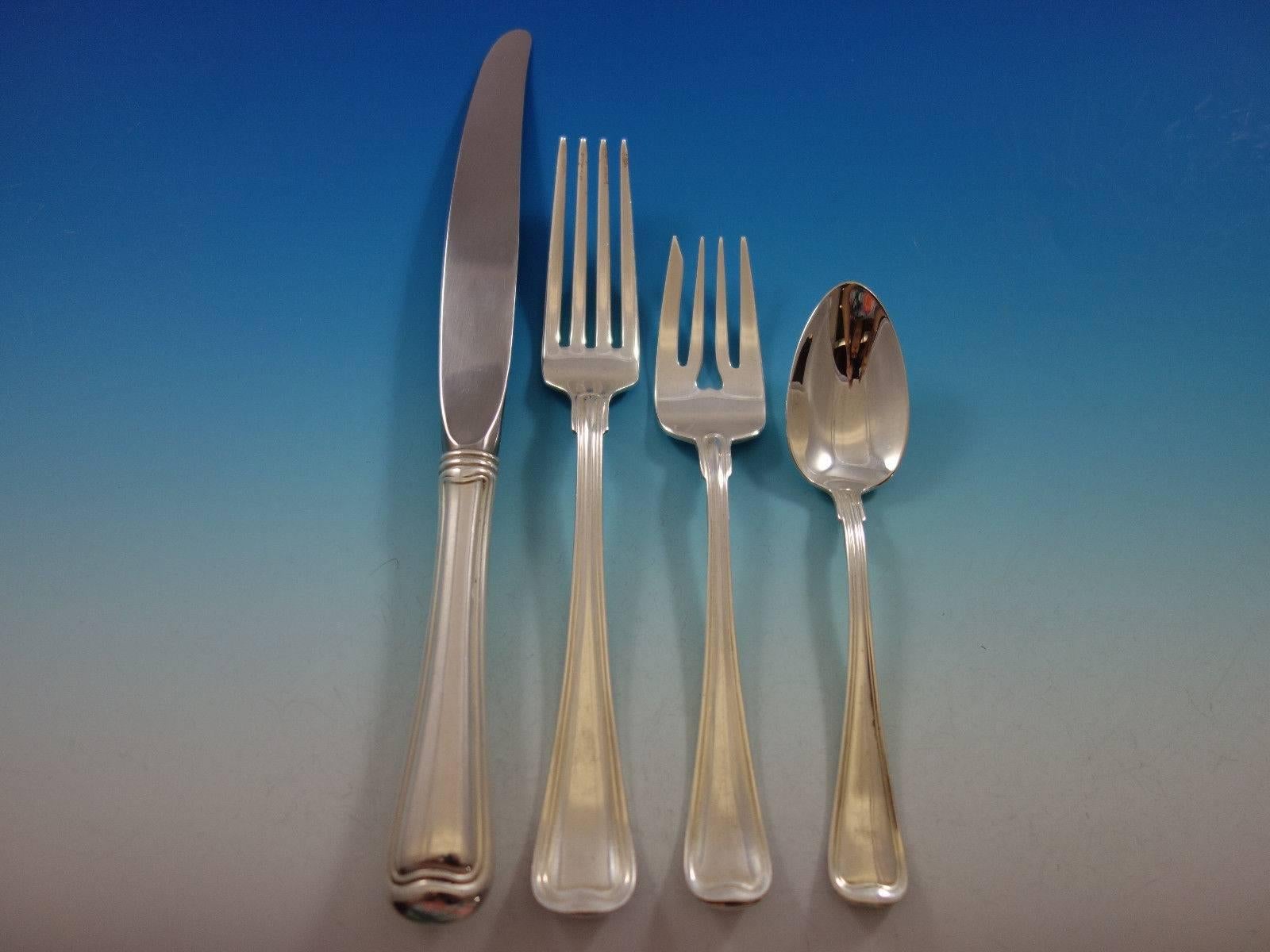 Old French by Gorham Sterling Silver Flatware Set for Eight Service, 46 Pieces In Excellent Condition In Big Bend, WI