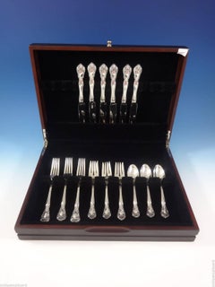 Chateau Rose by Alvin Sterling Silver Flatware Set Service 24 Pieces