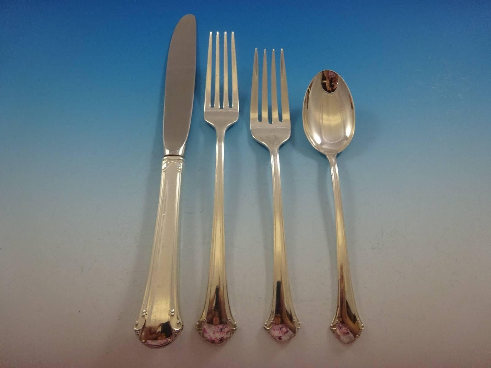Chippendale by Towle Sterling Silver Flatware Service For eight Set 40 Pieces In Excellent Condition For Sale In Big Bend, WI