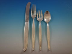 Contour by Towle Sterling Silver Flatware Set Service 32 Pieces Modernism