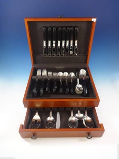 Contrast by Lunt Sterling Silver Flatware Set 8 Service 46 Pc Mid-Century Modern