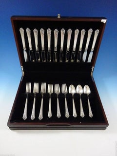 Damask Rose by Oneida Sterling Silver Flatware Set for 12 Service 48 Pieces