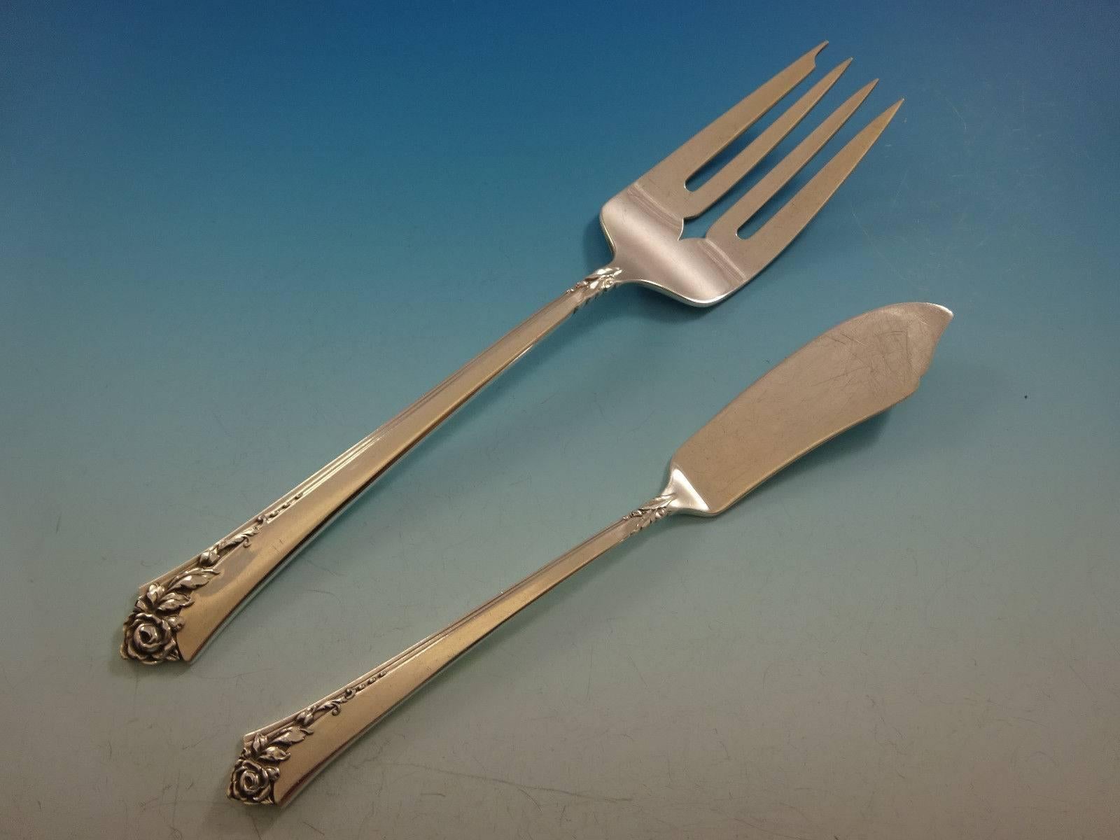 damask rose sterling silver flatware