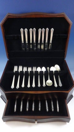 Damask Rose by Oneida Sterling Silver Flatware Set for Eight Service 49 Pieces