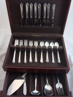 Damask Rose by Oneida Sterling Silver Flatware Set Service 37 Pieces